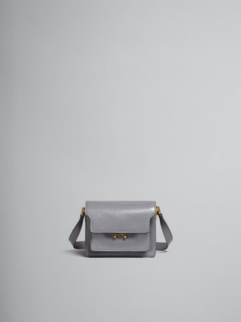 Marni Trunk Soft Mini Bag Läder Grå | YSEGT13329