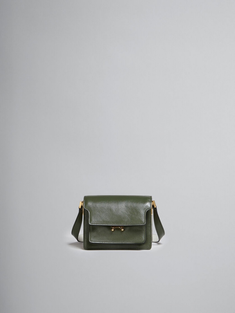 Marni Trunk Soft Mini Bag Läder Gröna Vita | SEEAH81549