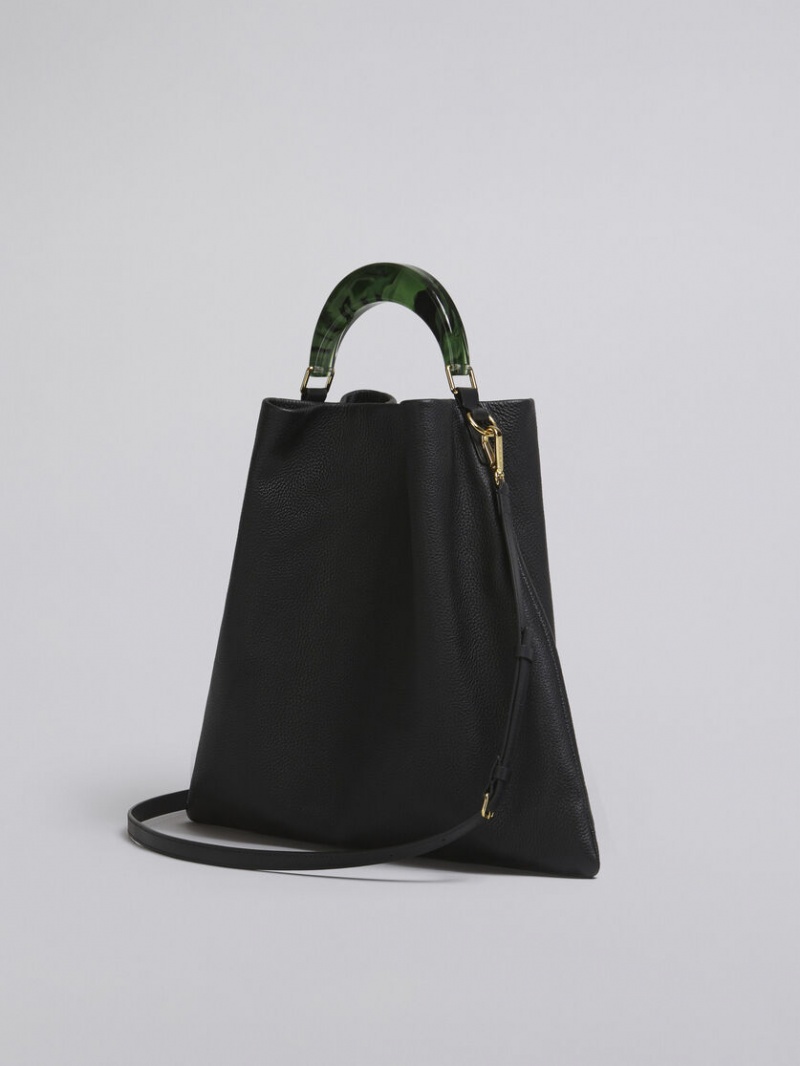 Marni Venice Medium Bag Läder Svarta | SEXBR49068