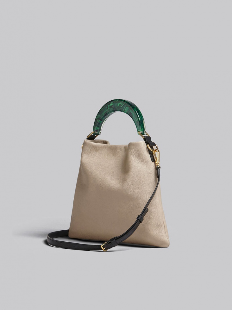 Marni Venice Small Bag Läder Beige | ESEVG99683